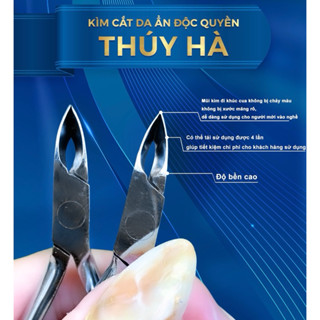 Kìm Thuý Hà thép trắng cắt da ẩn ( mài tái sử dụng 4 lần ) Nguyễn Thúy Hà