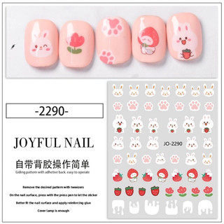 Sticker thỏ dán móng/ sticker dán móng hình thỏ