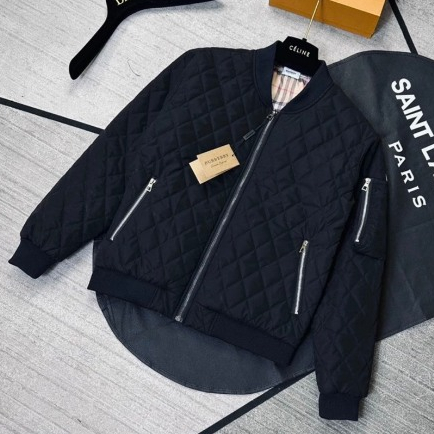 Áo Khoác Phao Nam 348 Màu Đen Trám Khóa Túi Trần Bông Thời Trang Nam Khoác Ngoài