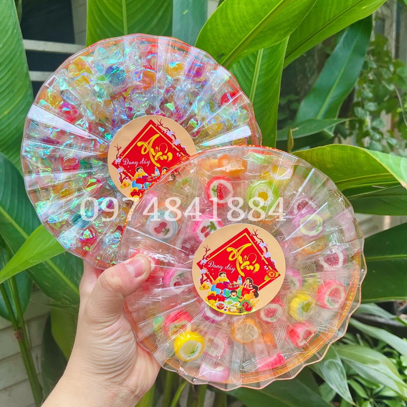 Hộp kẹo Tết 2024 - 300G kẹo cứng trái cây thơm ngon