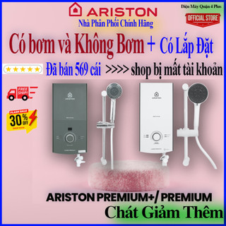  Máy nước nóng trực tiếp Ariston 4500W AURES PREMIUM+ 4.5P ( có bơm ) - Ariston Aures Premium+ 4.5