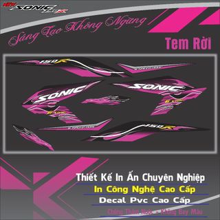 tem lửa màu tím dán xe sonic 150r dàn áo đen