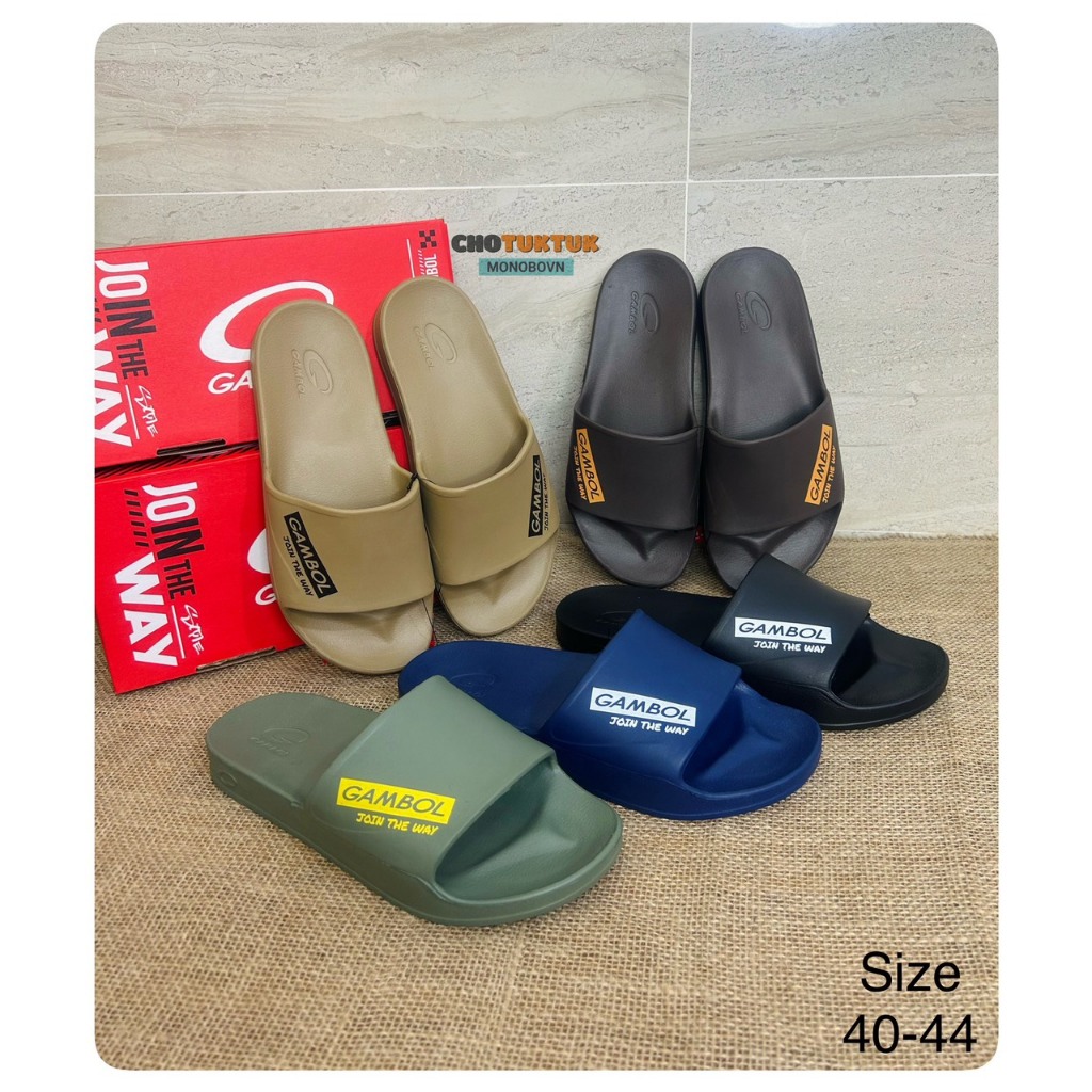 Dép nam dép Thái Lan quai đúc nam nữ Gambol 42184