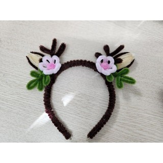 Bờm kẹp tóc noel handmade kẽm nhung