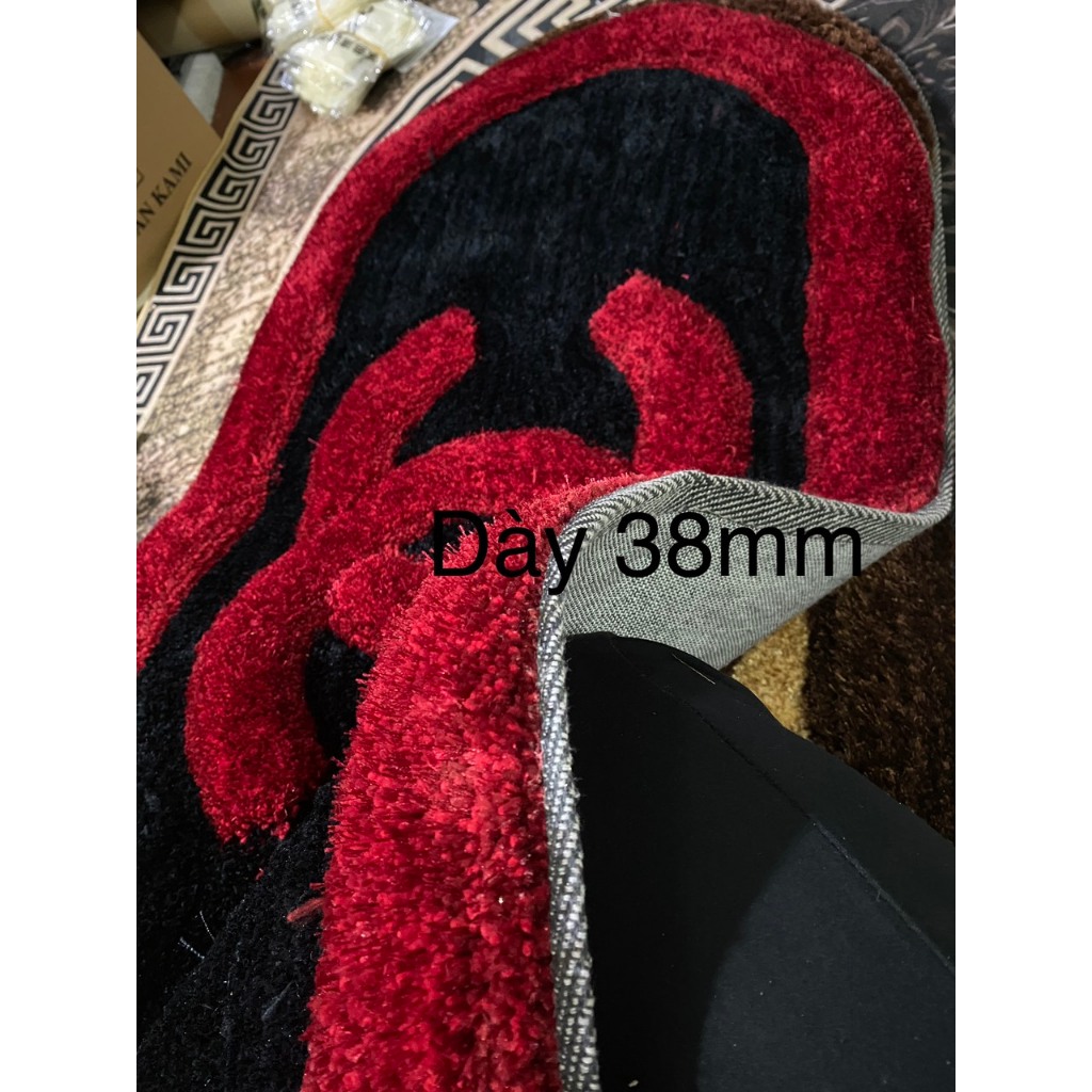 Thảm lót sàn, trải sàn phòng ngủ CAO CẤP thảm trải chân giường hình quạt 70cm*140cm