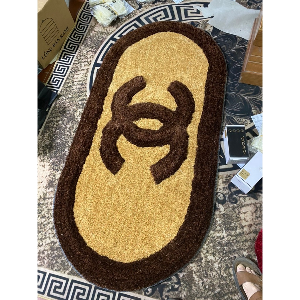 Thảm lót sàn, trải sàn phòng ngủ CAO CẤP thảm trải chân giường hình quạt 70cm*140cm