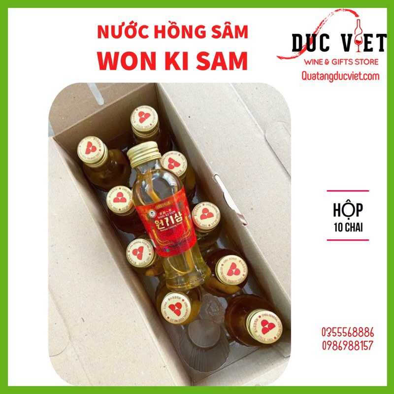 Nước Hồng Sâm/ Nhân sâm có củ Có Củ Won Ki Sam 120mlx10 chai - HSD 5/2025