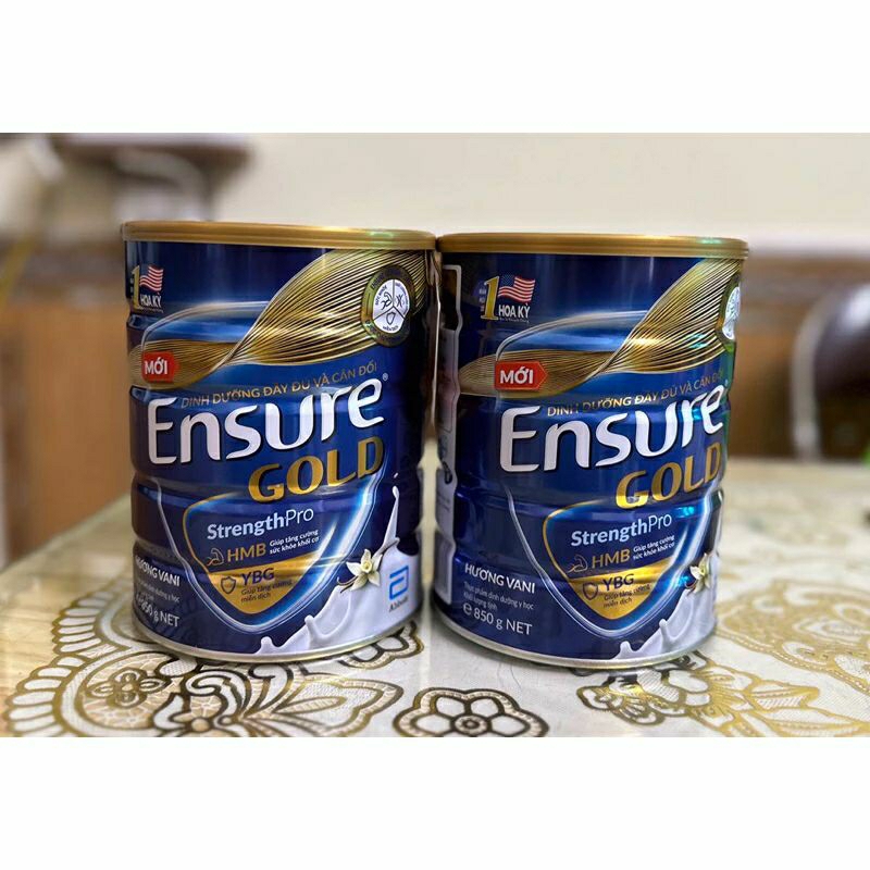 Combo 4 lon ensure vani mẫu mới 850g