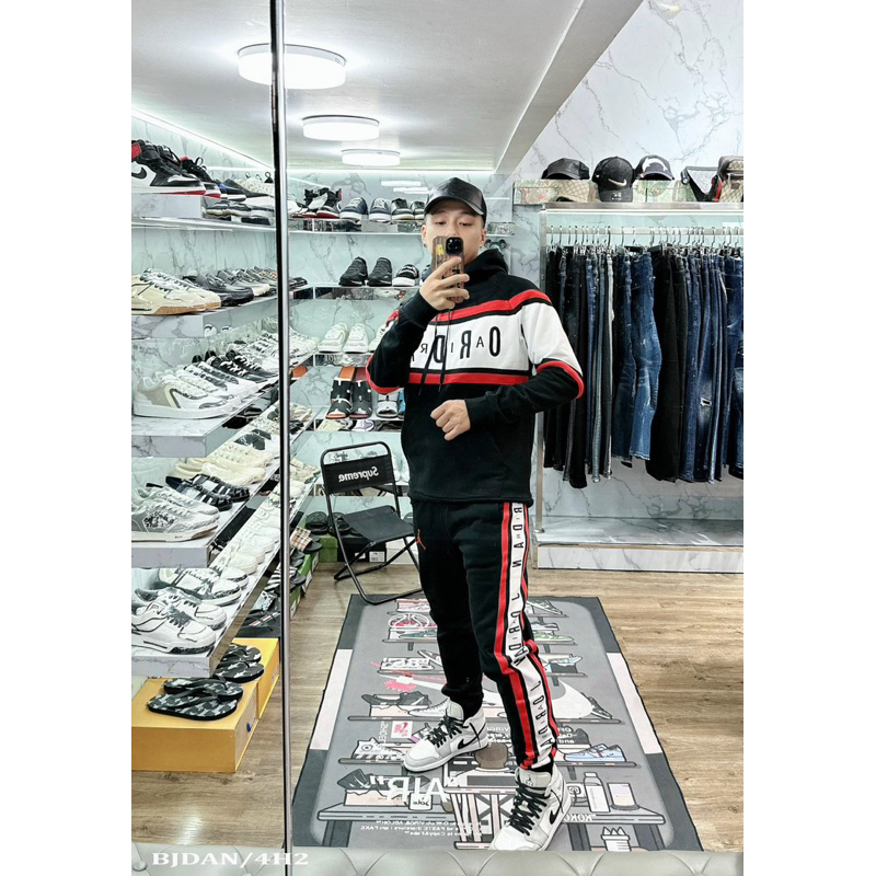 BỘ THỂ THAO TRẦN BÔNG CÓ MŨ HODIE CỰC ẤM