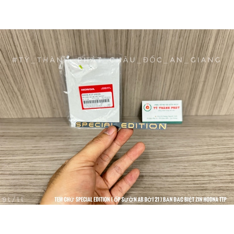 Tem chử SPECIAL EDITION ( ốp sườn AB đời 21 ) bản Đặc Biệt ( 1 Lá )