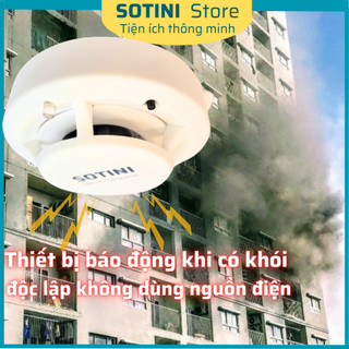 Thiết bị phát hiện cảm biến báo khói độc lập không dây và cảnh báo báo động khói báo cháy phòng chống cháy nổ SOTINI