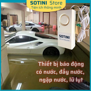 Thiết bị còi hú báo động SOTINI cảnh báo rò rỉ nước, có nước, ngập nước, mưa lũ, hầm để xe, kho hàng, bể cá, trang trại