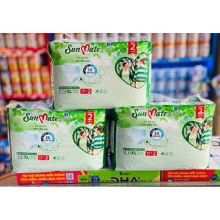 Bỉm tã quần/dán người lớn sunmate khô thoáng m18+2, l16+2, xl14+2