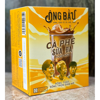 Cà phê sữa đá tươi ông bầu mới hộp 240g/10 gói *24g