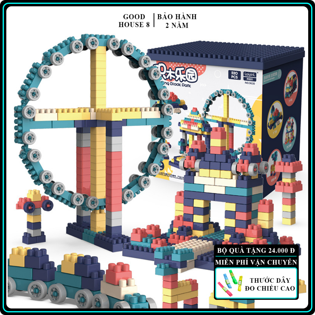 Đồ chơi xếp hình 260 Chi tiết, 360 Chi tiết và 520 Chi tiết Bộ Lego lắp ghép phát triển trí tuệ cho trẻ em