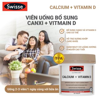 Viên uống chống loãng xương cho người lớn tuổi Swisse Calcium Vitamin D hỗ