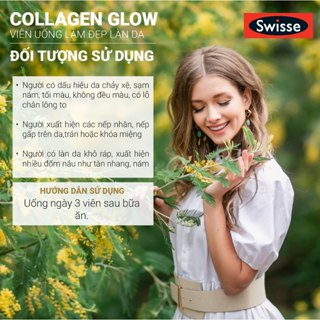 Bổ sung Collagen hỗ trợ đẹp da Swisse Beauty Collagen Glow của Úc giúp da