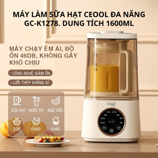 Máy làm sữa hạt đa năng Ceool cao cấp. Thiết kế giảm tiếng ồn đa chiều 6 lớp. Hàng Chính Hãng.