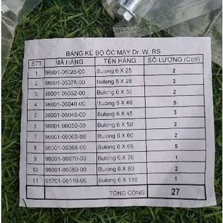 Bộ ốc máy dream wave 27 con