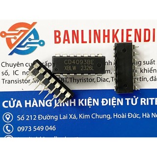 [Combo 5 chiếc] CD4093BE CD4093 4093 IC Số DIP14 Hàng nhập khẩu