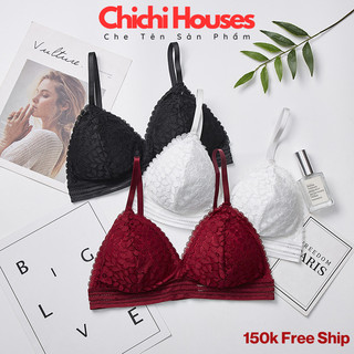Áo bra nữ ren hoa đệm mỏng nâng đẩy ngực thon gọn siêu đẹp freesize - 7313