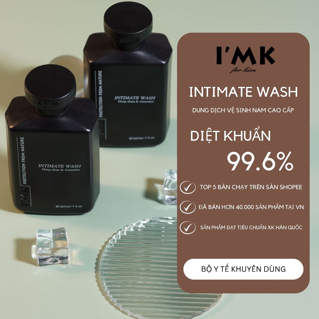 Dung Dịch Vệ Sinh Nam I'MK Cao Cấp 6H Lưu Hương Nước Hoa Chiết Xuất Từ Nhuỵ Hoa Nghệ Tây Hàn Quốc An Toàn Tuyệt Đối