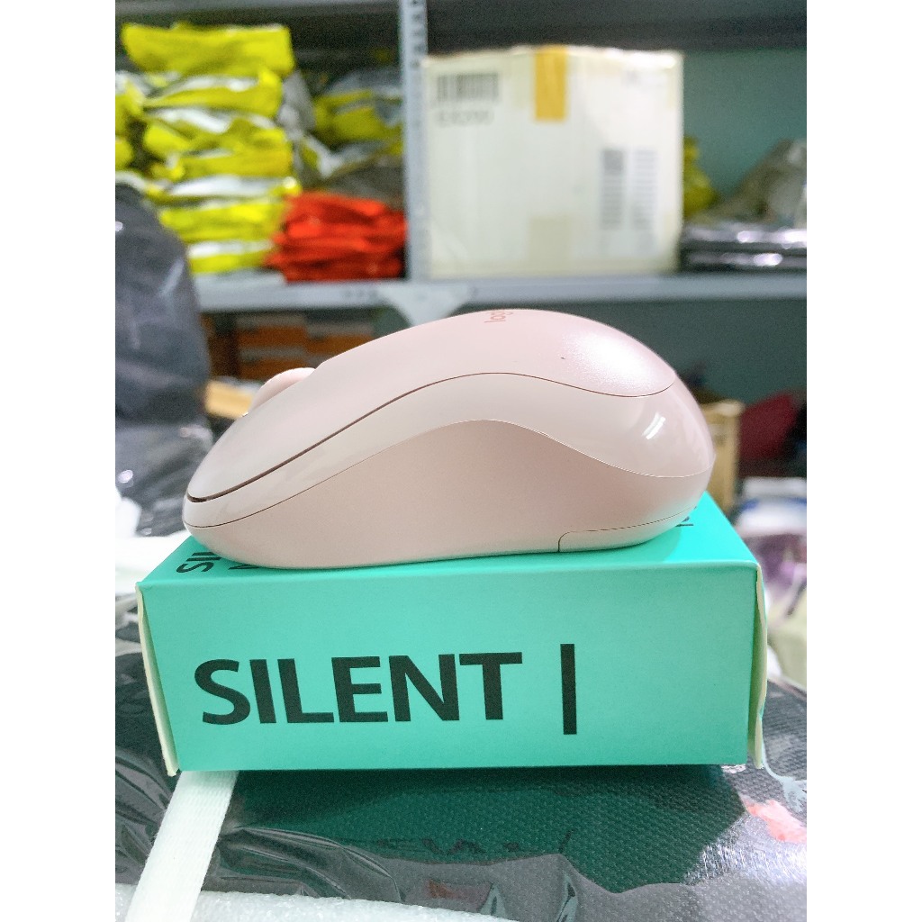 Chuột không dây Logitech M220 màu Hồng- Click Silent - giảm ồn, USB, phù hợp cho PC/ Laptop - Full Box, Bảo hành 12 thá