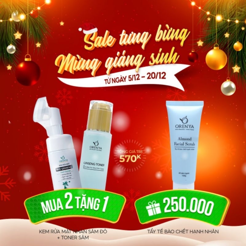 Sữa rửa mặt, kem rửa mặt NHÂN SÂM ORENYA làm sạch da sáng da thiết kế đầu cọ 150ml