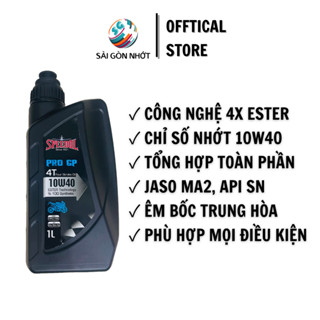Dầu Nhớt Xe Số Xe Côn Tay Speedol Pro GP 4T 10w40 1L Tổng Hợp Cao Cấp - Êm Bốc Mượt, Độ Bền Nhớt Cao