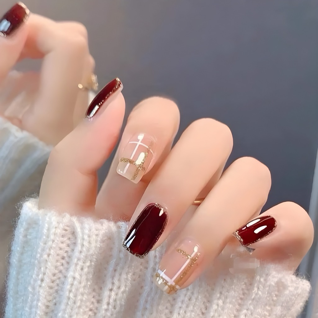 Mẫu Tết 2024 Nails Box Sơn Gel Trơn Kiểu Nhẹ Nhàng