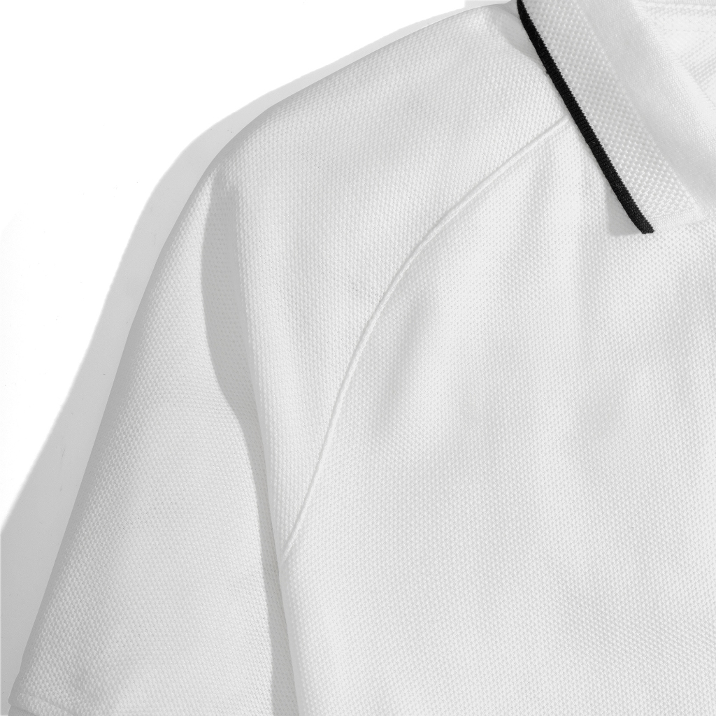 Áo Thun Nam Cao Cấp Polo Cool Piqué Trắng BY COTTON NEW