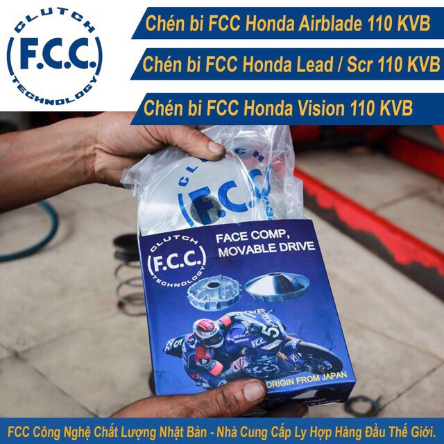 Bộ côn Honda lead 110 /scr chính hãng fcc / bộ nồi Honda lead..
