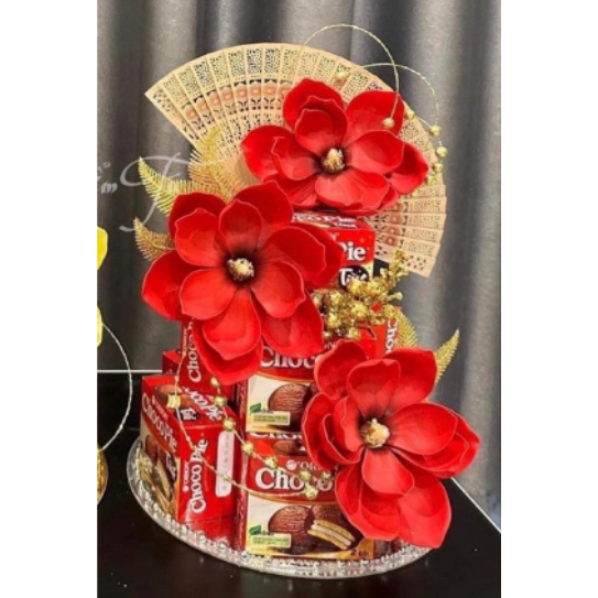 Sét Phụ Kiện Trang Trí Decor Tháp Bánh , Nước ,Giỏ Quà Tết Mẫu Mới 2024