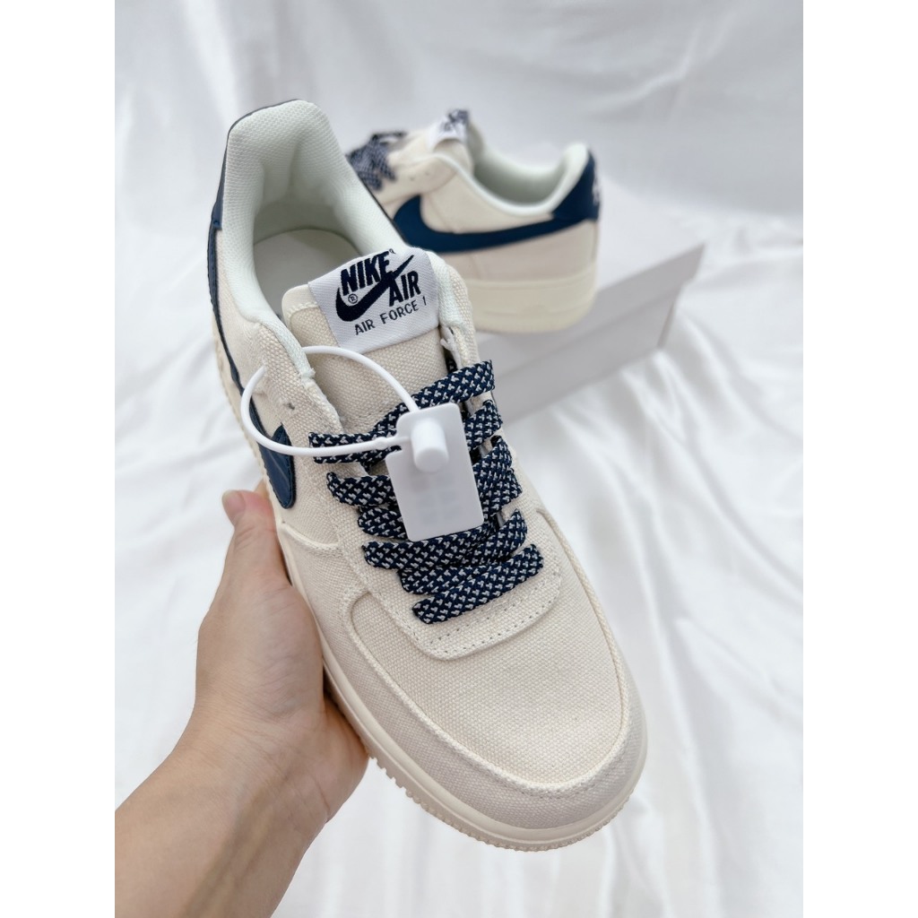 Giày Thể Thao Nam Nữ Thắng Giày AF1 Thêu Xanh Than