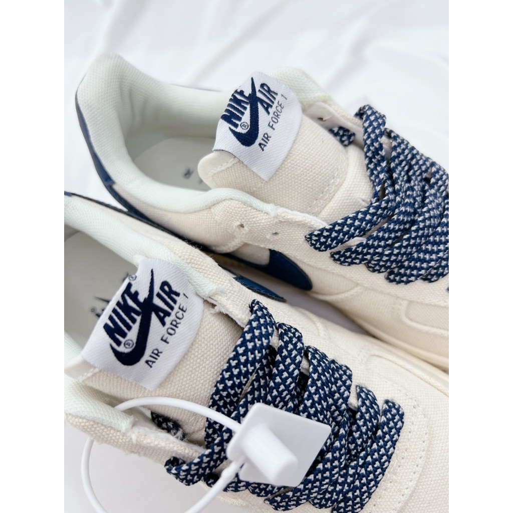 Giày Thể Thao Nam Nữ Thắng Giày AF1 Thêu Xanh Than