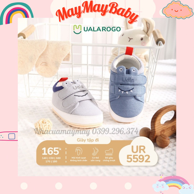 Giày tập đi UALA ROGO đế cao su non chống trơn trượt cho bé trai UR5592