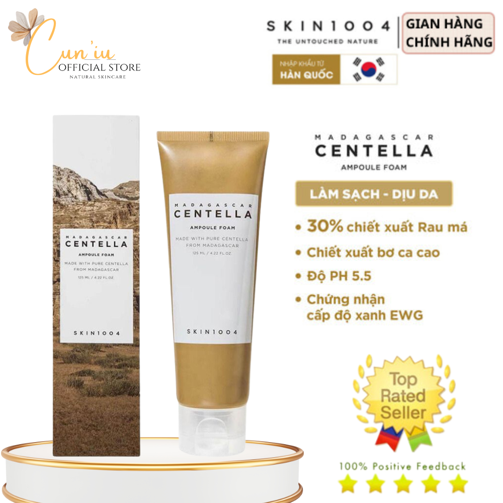 Sữa rửa mặt Skin1004 Madagascar Centella Ampoule Foam 125ml Làm Sạch Dịu Da