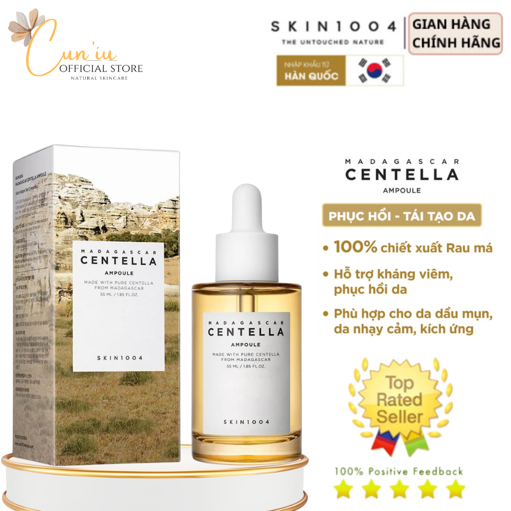 Serum Centella Skin1004 Madagascar Centella Asiatica Ampoule 100ML Rau Má Giảm Mụn , Mờ Thâm , Làm Dịu Da