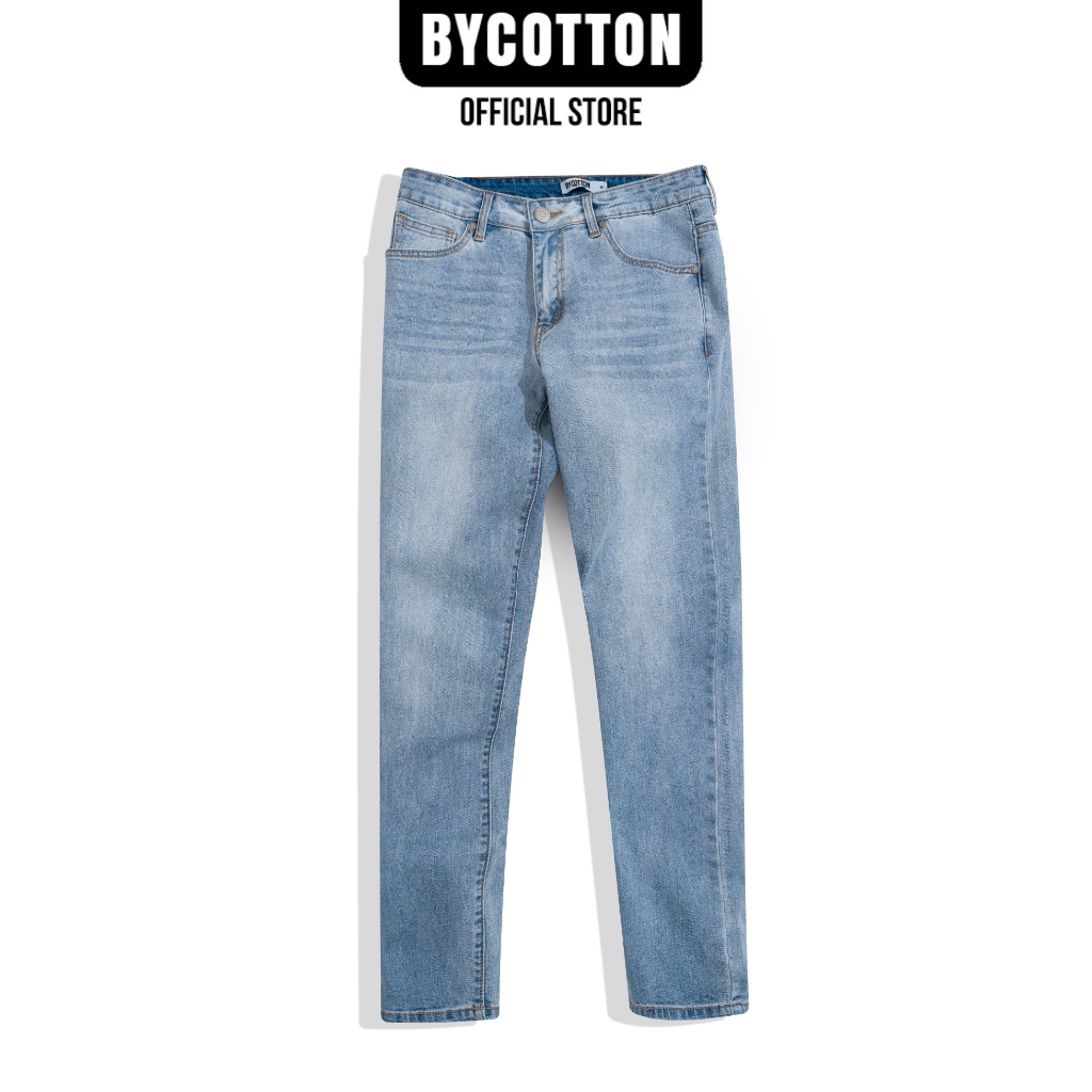 Quần Jeans Dài Nam Cao Cấp Màu Xanh Nhạt Basic Blue Jeans BY COTTON