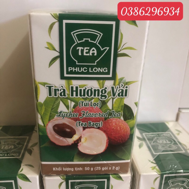 Trà Phúc Long Túi Lọc Đủ Vị 50g : Hương Vải, Đào,Trà Lài, Olong, Hoa Hồng, Sen, Hồng Trà