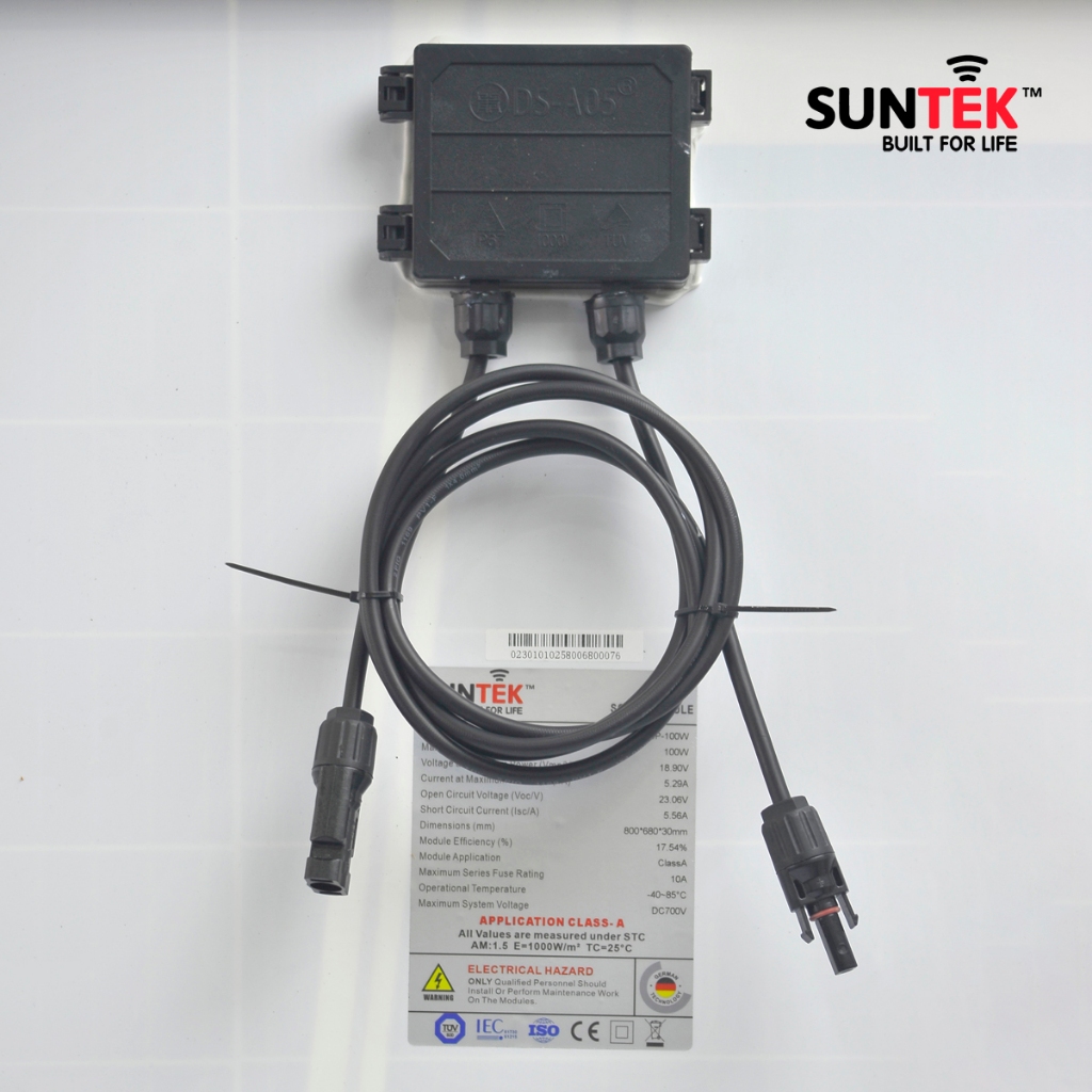 Tấm Pin Mono Năng Lượng Mặt Trời SUNTEK SSP-100W/18V 12BB - Hàng Chính Hãng - Bảo hành 12 năm