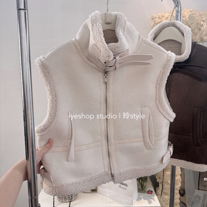 GILE DA LỘN LÓT LÔNG DÁNG CROPTOP