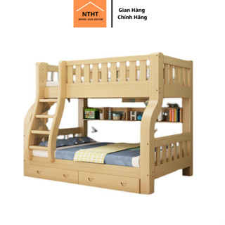 Giường tầng gỗ thông tự nhiên bền đẹp KT D200 x C160 x R120