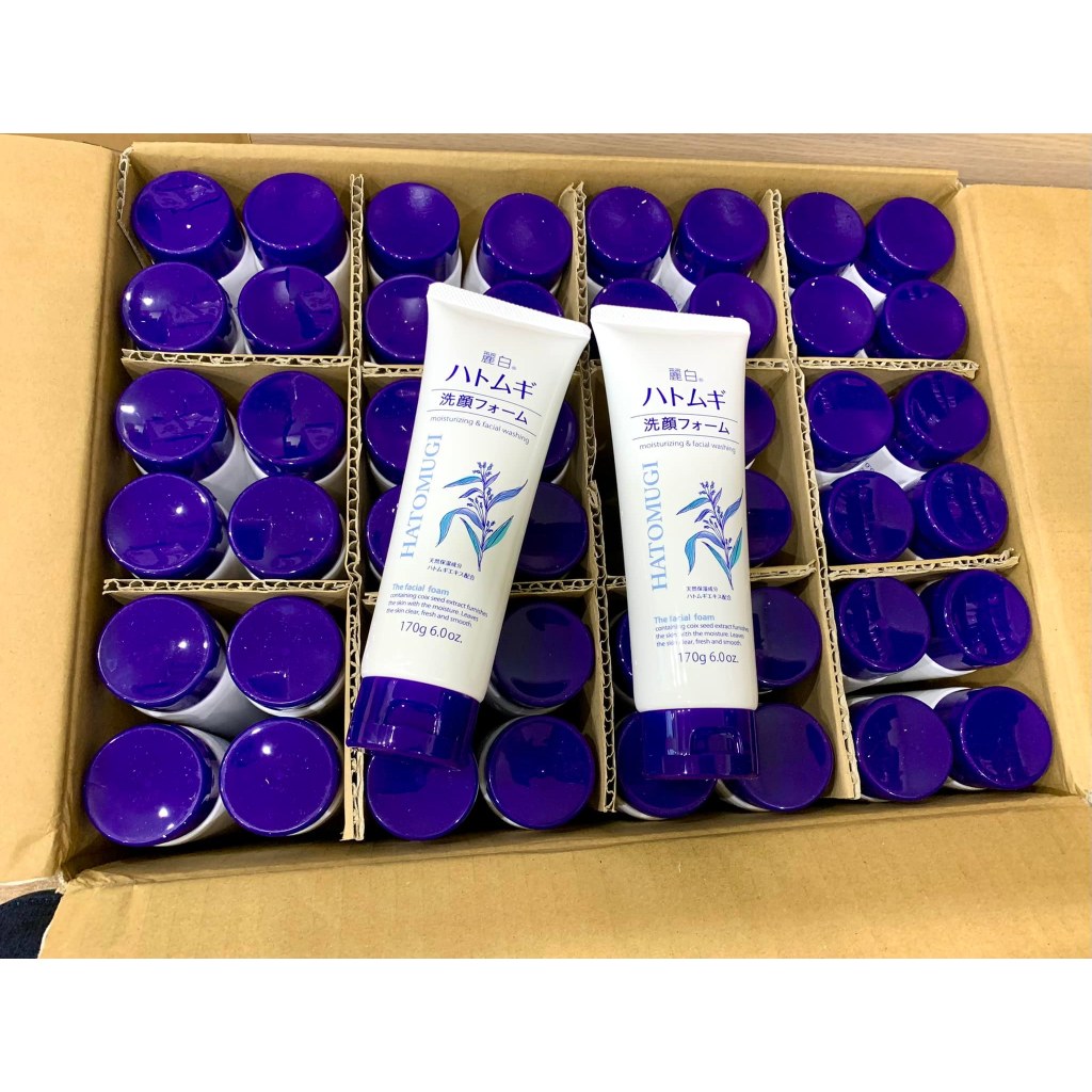Sữa rửa mặt trắng da hạt ý dĩ Hatomugi Nhật bản chính hãng 170g