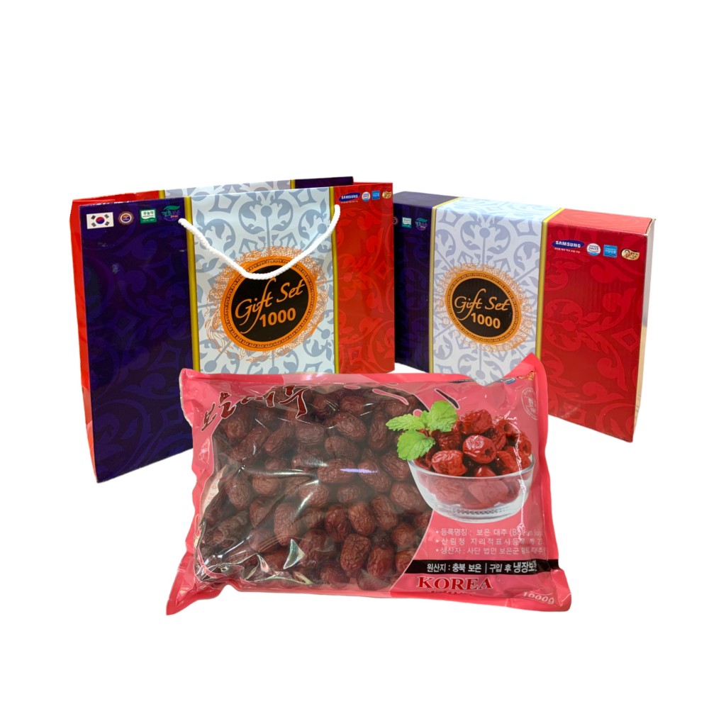 Táo đỏ sấy khô Gift hàn quốc 1kg riêng táo và 1.2kg cả bao bì