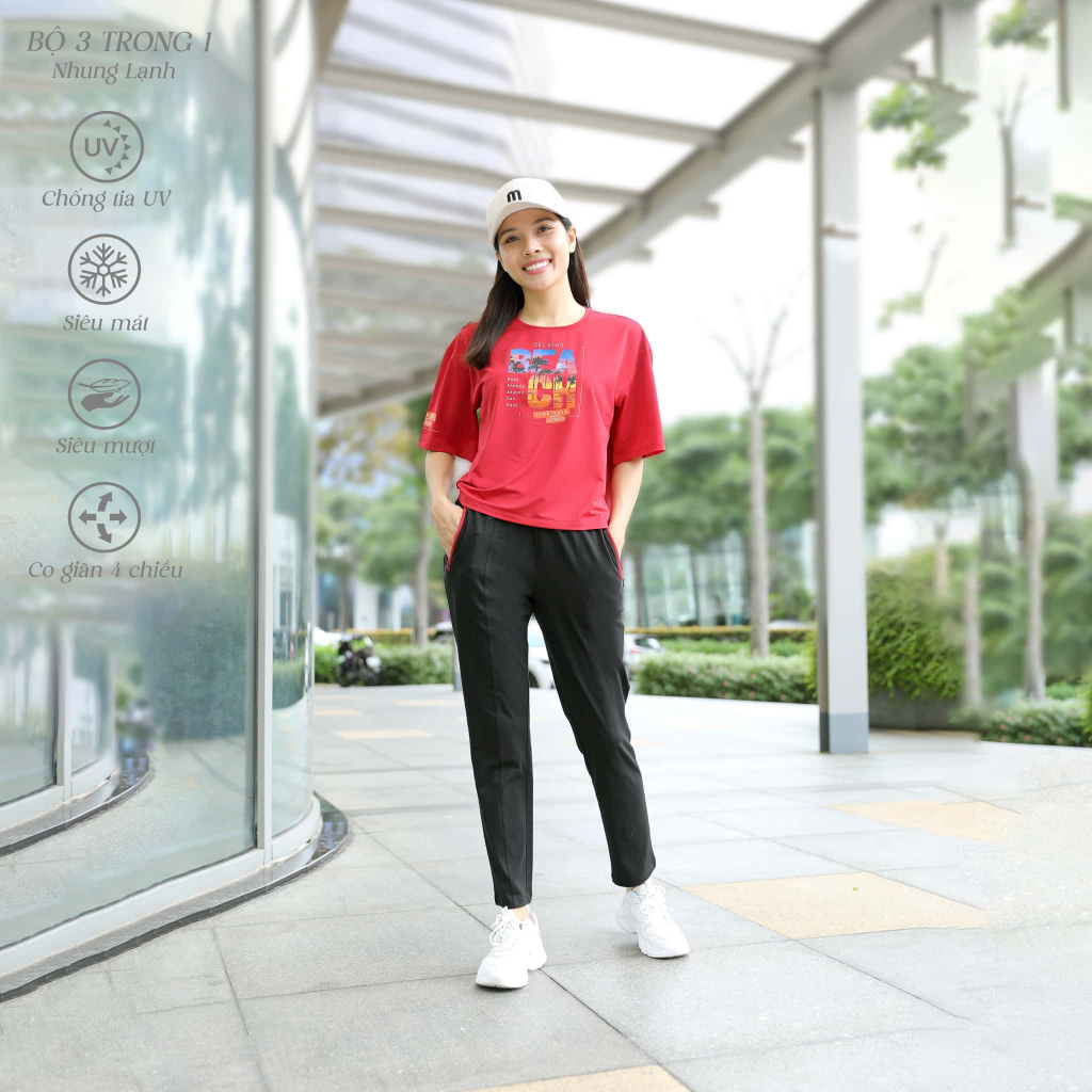 Bộ dài nữ mặc nhà kiểu quần dài tay lở duyên dáng và năng động chất liệu nhung lạnh 153p 6002 PALTAL