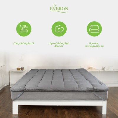 [EVERON] Topper mềm chần bông êm ái, dễ sử giặt, đai chun bốn góc