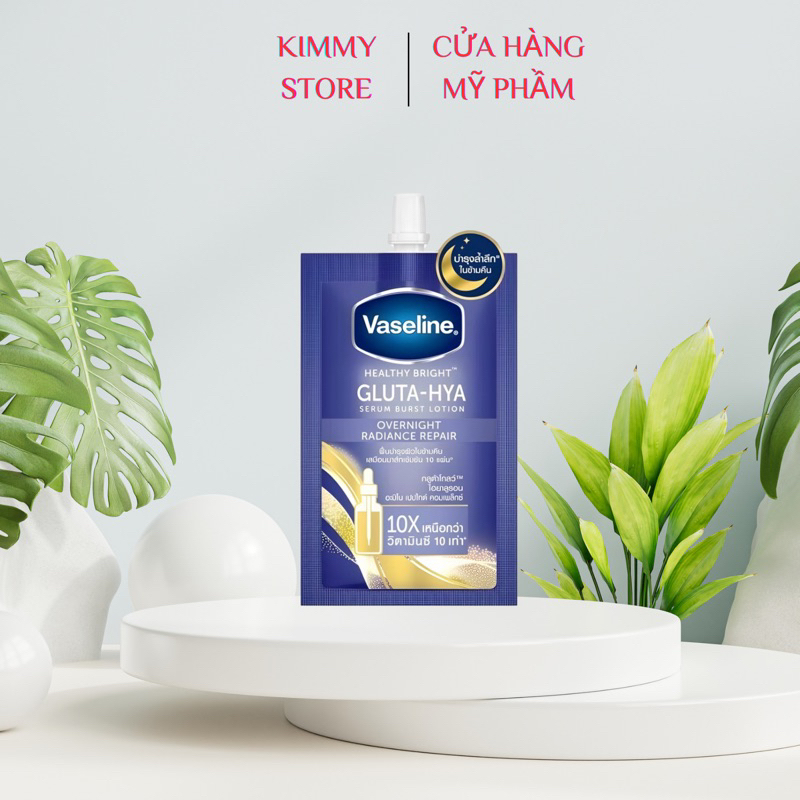 lẻ gói sữa dưỡng thể vaseline gluta hya serum burst lotion 30ml Thái Lan