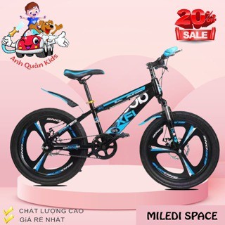 Xe đạp trẻ em thể thao địa hình MILEDI SPACE cho bé (5-12 tuổi) bánh đúc khung nhôm phanh đĩa - giảm sóc