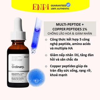 Chống lão hóa vượt trội The Ordinary Multi-Peptide + Copper Peptides 1% Serum